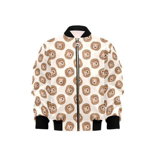 Lion Pattern Print Design 01 Kids' Boys' Girls' Bomber Jacket