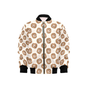 Lion Pattern Print Design 01 Kids' Boys' Girls' Bomber Jacket