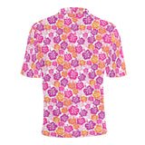 Hibiscus Pattern Print Design 01 Men's All Over Print Polo Shirt