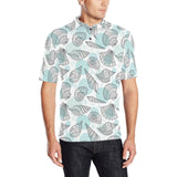 Shell polynesian tribal Men's All Over Print Polo Shirt