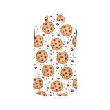 chocolate chip cookie pattern Women's Padded Vest