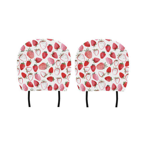 watercolor hand drawn beautiful strawberry pattern Car Headrest Cover