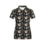 Hummingbird Pattern Print Design 03 Women's All Over Print Polo Shirt