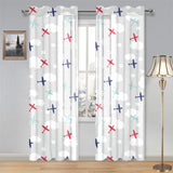 Airplane cloud grey background Gauze Curtain