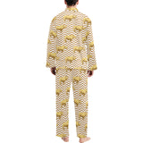 Rhino yellow theme pattern Men's Long Pajama Set