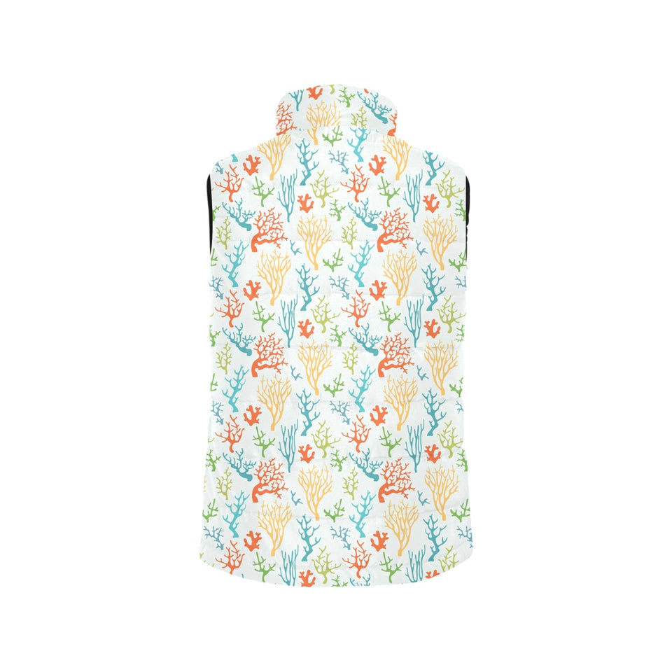 Coral Reef Pattern Print Design 02 Men's Padded Vest