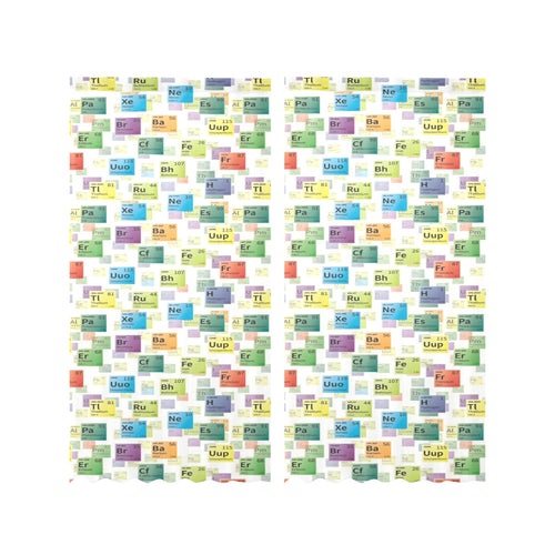 Chemistry Periodic Table Pattern Print Design 05 Gauze Curtain