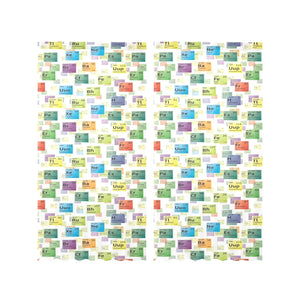 Chemistry Periodic Table Pattern Print Design 05 Gauze Curtain