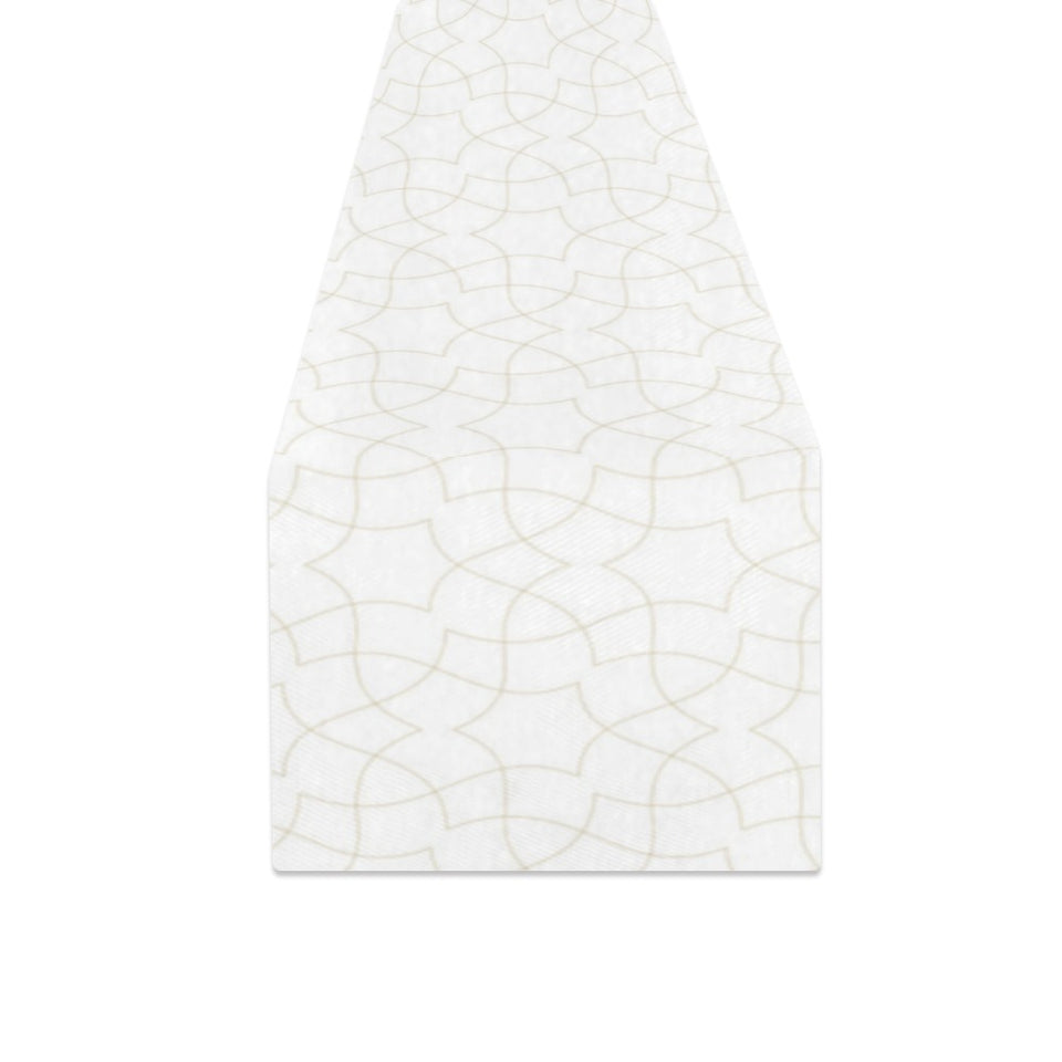 arabic white pattern Table Runner