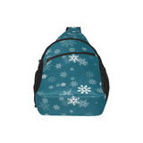 Snowflake pattern dark background All Over Print Chest Bag