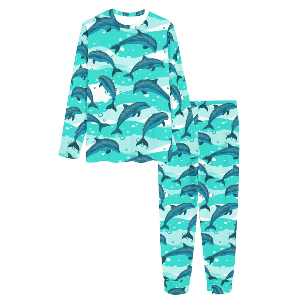 Dolphin sea pattern Women's All Over Print Pajama Set
