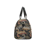 Chameleon lizard tropical leaves palm tree Travel Bag