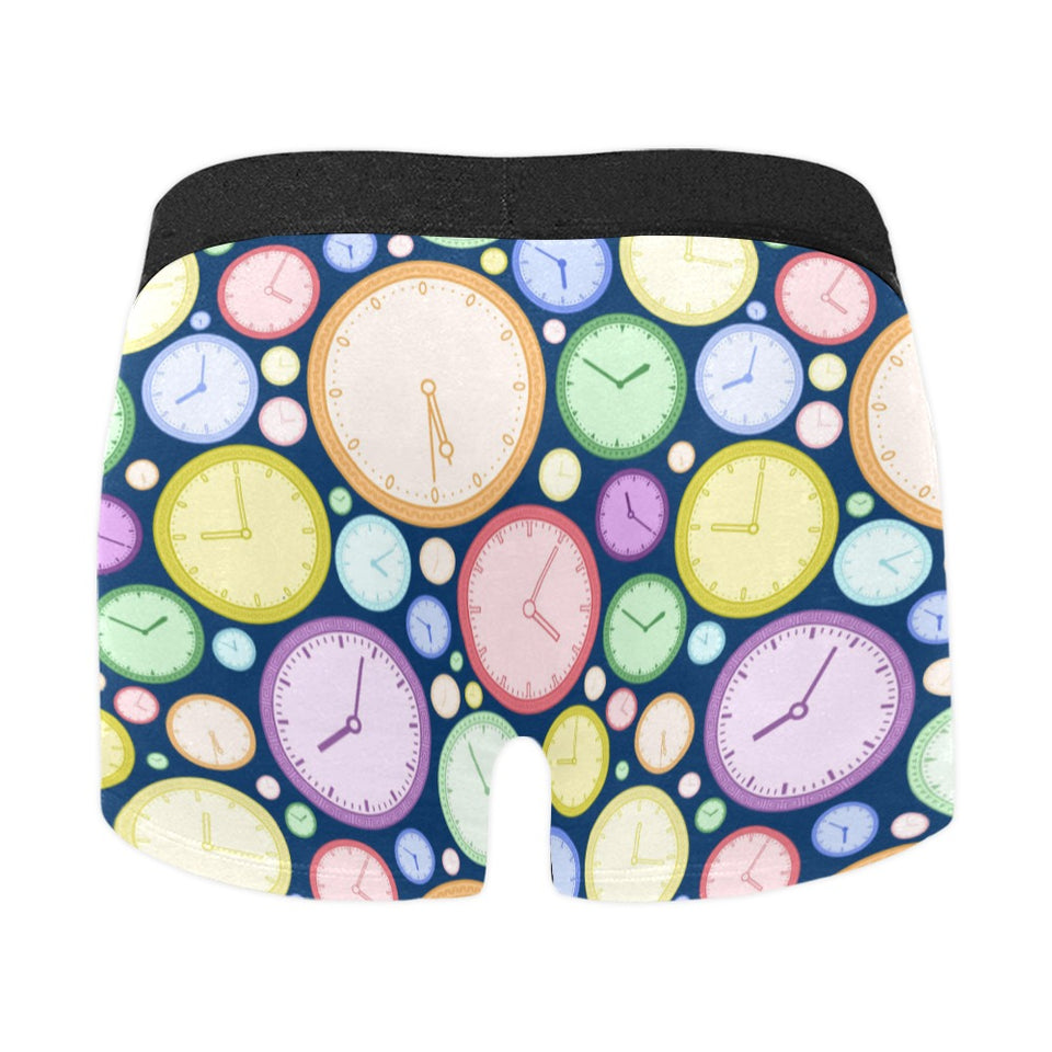 Colorful clock background Men's All Over Print Boxer Briefs Men's Underwear