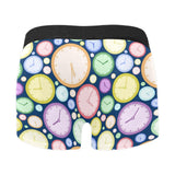 Colorful clock background Men's All Over Print Boxer Briefs Men's Underwear