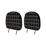 Deer Christmas new year pattern argyle Car Headrest Cover