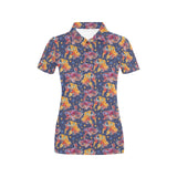 Goldfish Pattern Print Design 05 Women's All Over Print Polo Shirt