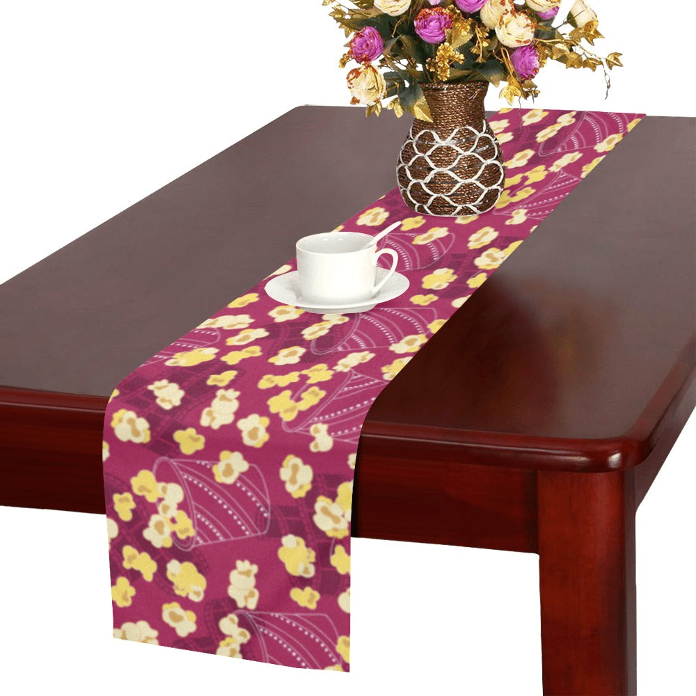 Popcorn Pattern Print Design 02 Table Runner