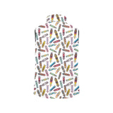 Skate Board Pattern Print Design 05 Men's Padded Vest