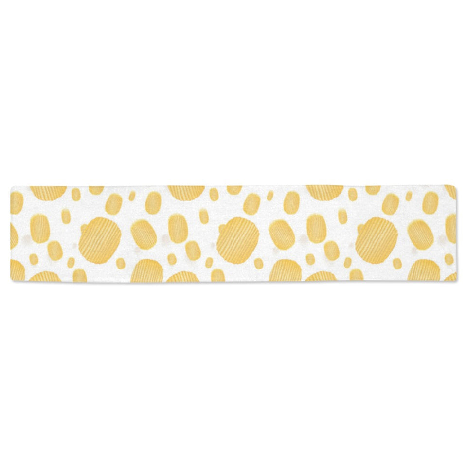 Potato Chips Pattern Print Design 03 Table Runner