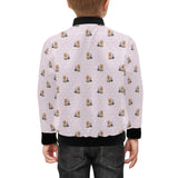 Yorkshire Terrier Pattern Print Design 02 Kids' Boys' Girls' Bomber Jacket