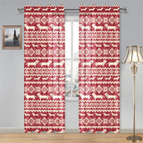 Dachshund Nordic pattern Gauze Curtain