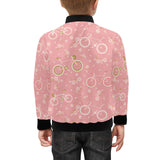 Bicycle Pattern Print Design 02 Kids' Boys' Girls' Bomber Jacket