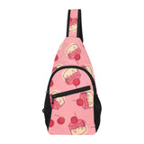Cake cherry pattern All Over Print Chest Bag