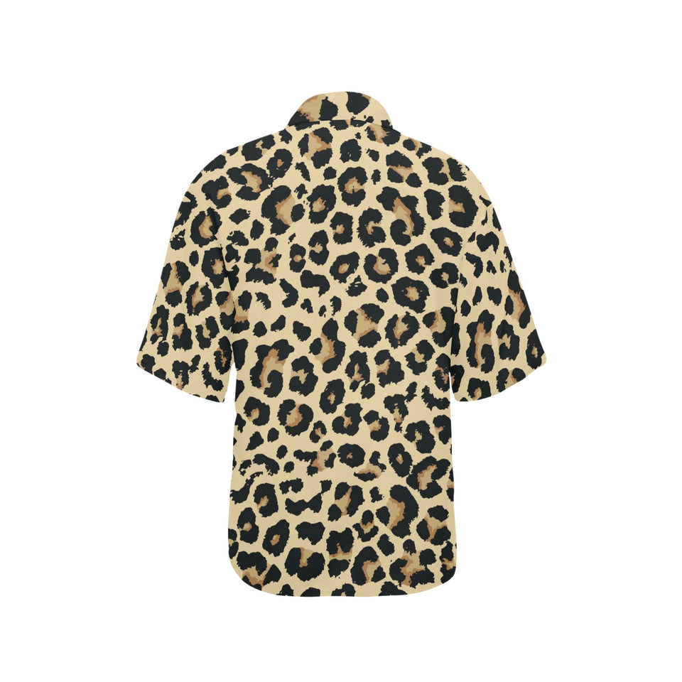 Leopard print design pattern Women's All Over Print Hawaiian Shirt