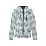 Lovely Sea Otter Pattern Women's Padded Hooded Jacket