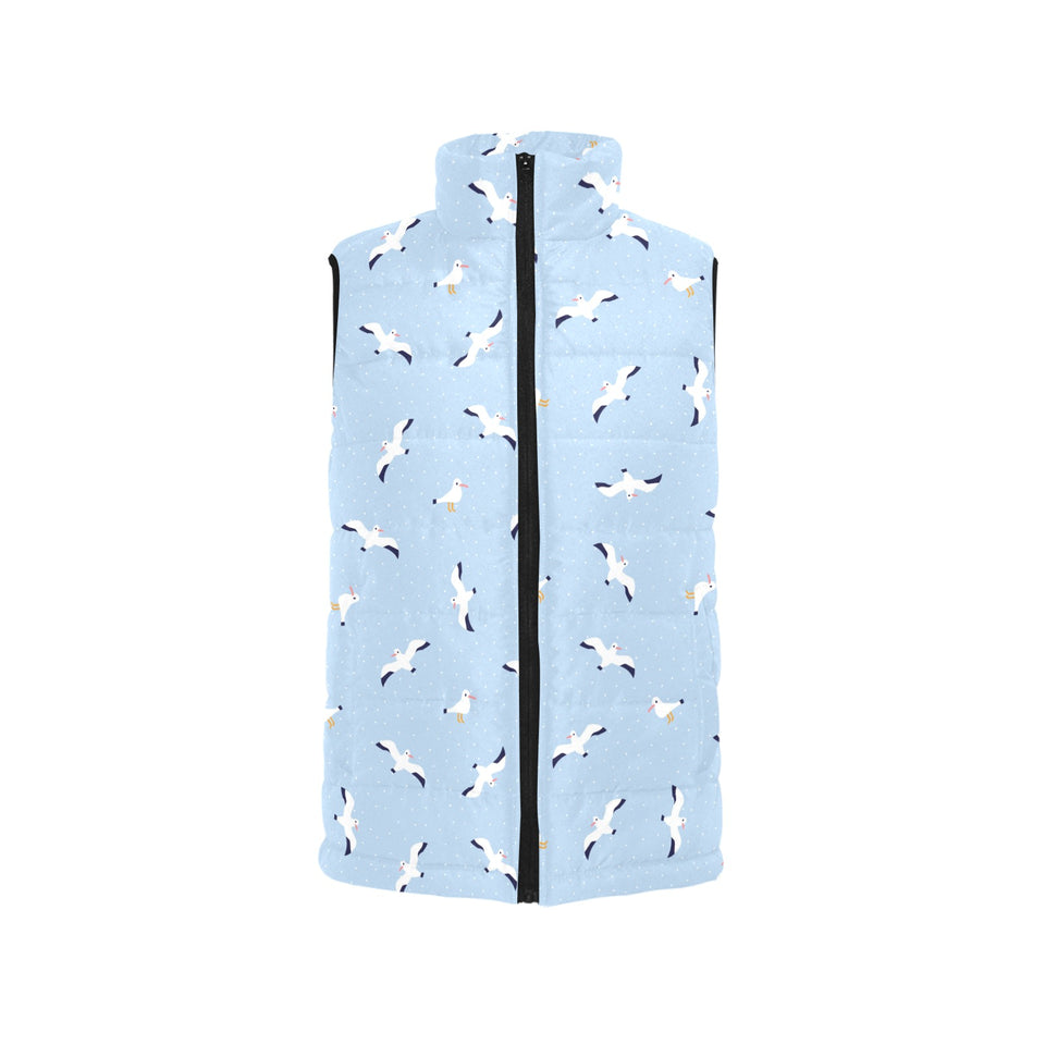 Seagull Pattern Print Design 02 Men's Padded Vest