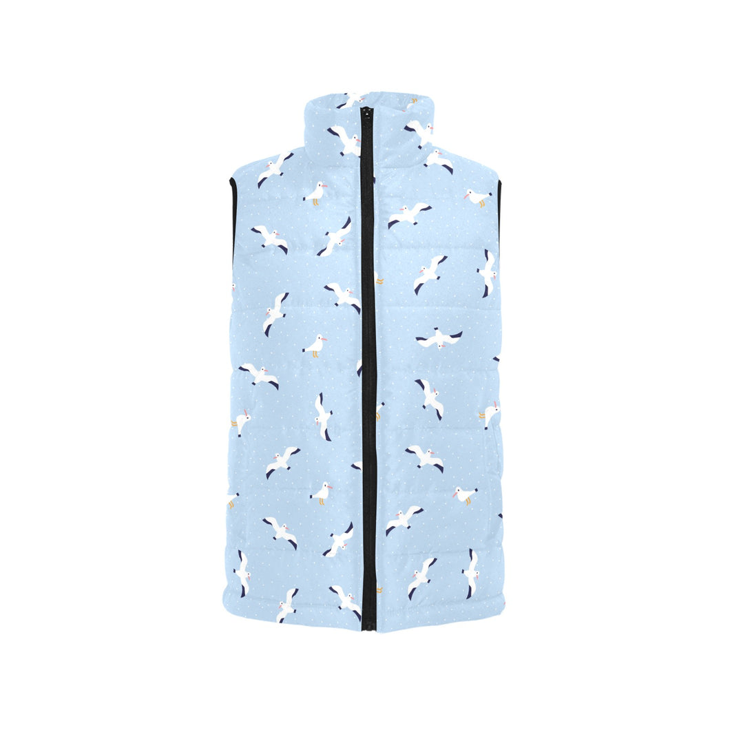 Seagull Pattern Print Design 02 Men's Padded Vest