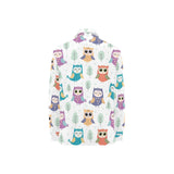 Cute owl pattern Women's Long Sleeve Polo Shirt