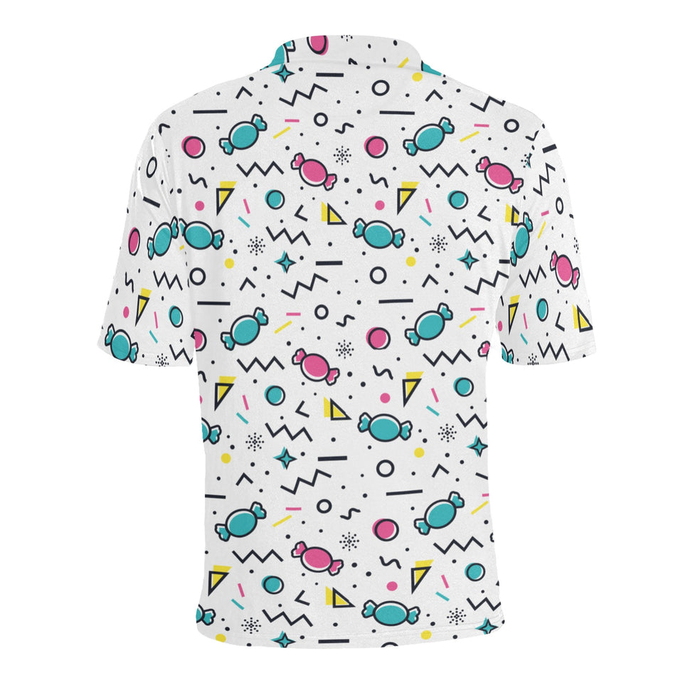 Candy design pattern Men's All Over Print Polo Shirt