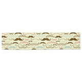 Mustache Beard Pattern Print Design 01 Table Runner