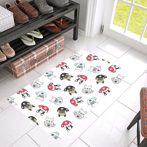 French bulldog cup paw pattern Doormat