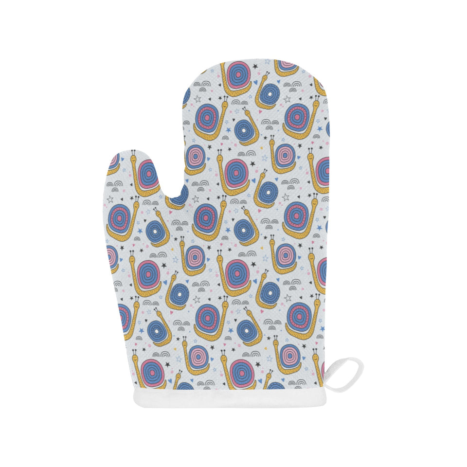 Snail Pattern Print Design 05 Heat Resistant Oven Mitts