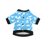 Cute sea lion seal pattern background All Over Print Pet Dog Round Neck Fuzzy Shirt