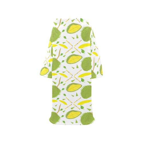 Durian pattern background Blanket Robe with Sleeves
