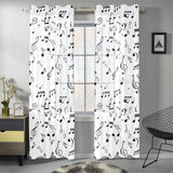 Music Notes Pattern Print Design 04 Gauze Curtain