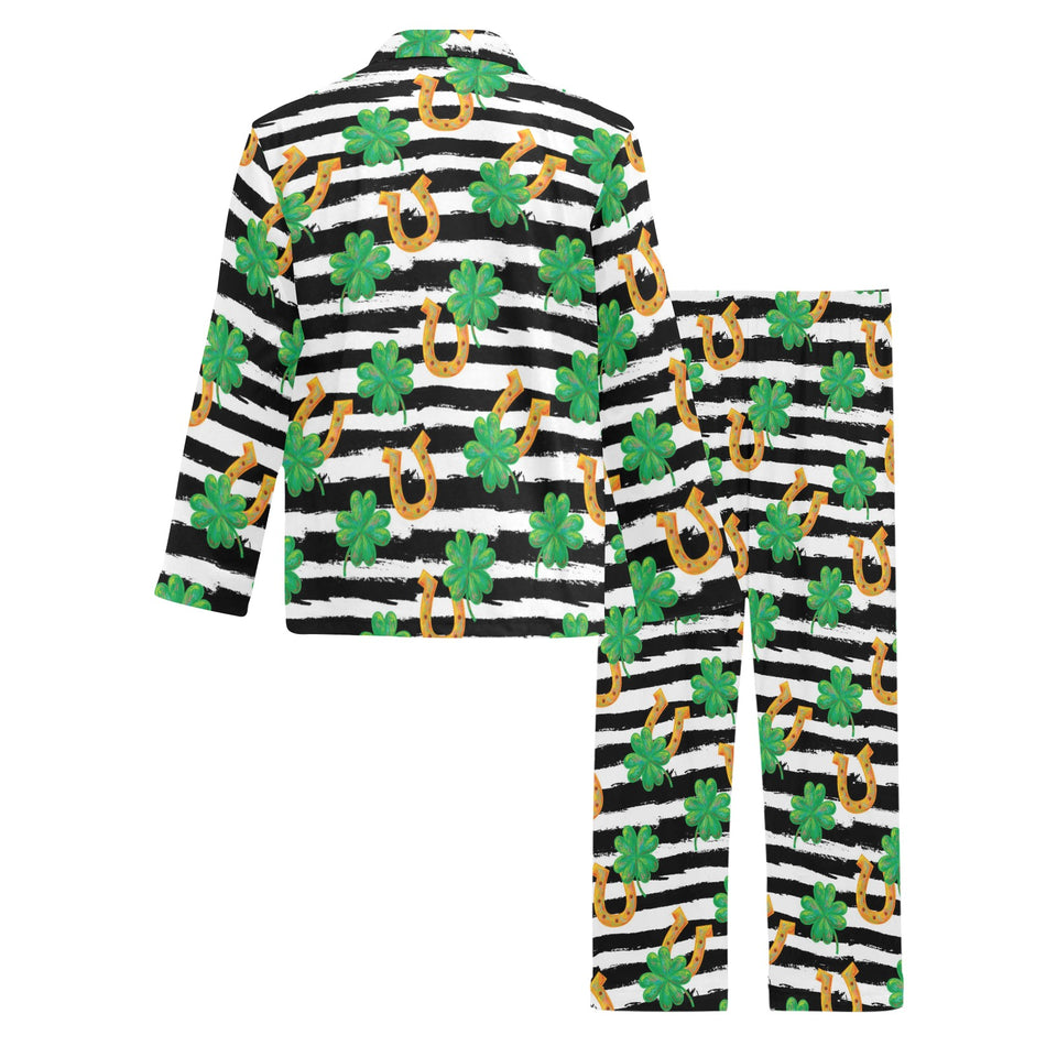 Horseshoes Pattern Print Design 01 Men's Long Pajama Set