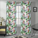 Hummingbird Pattern Print Design 05 Gauze Curtain