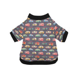 Camper Van Pattern Print Design 02 All Over Print Pet Dog Round Neck Fuzzy Shirt