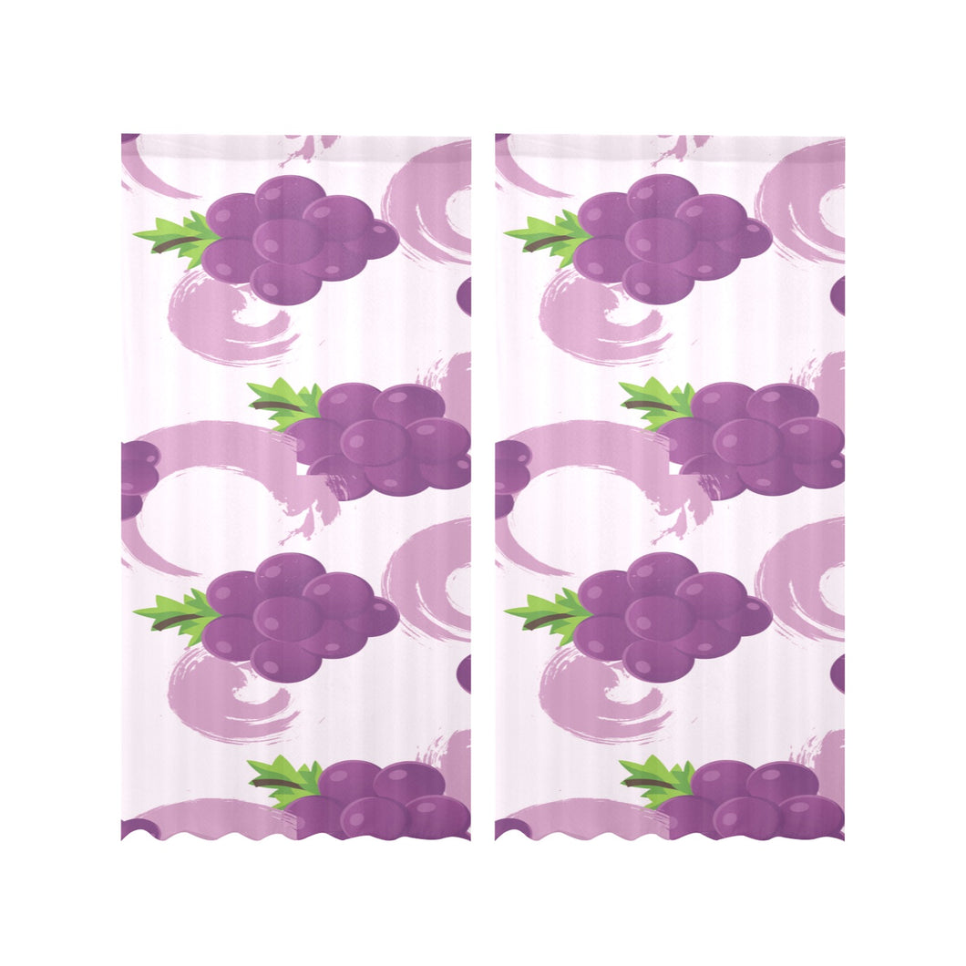 Cute Grape pattern Gauze Curtain