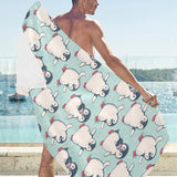 Cute Penguin pattern Beach Towel