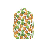 Pineapples design pattern Women's Long Sleeve Polo Shirt