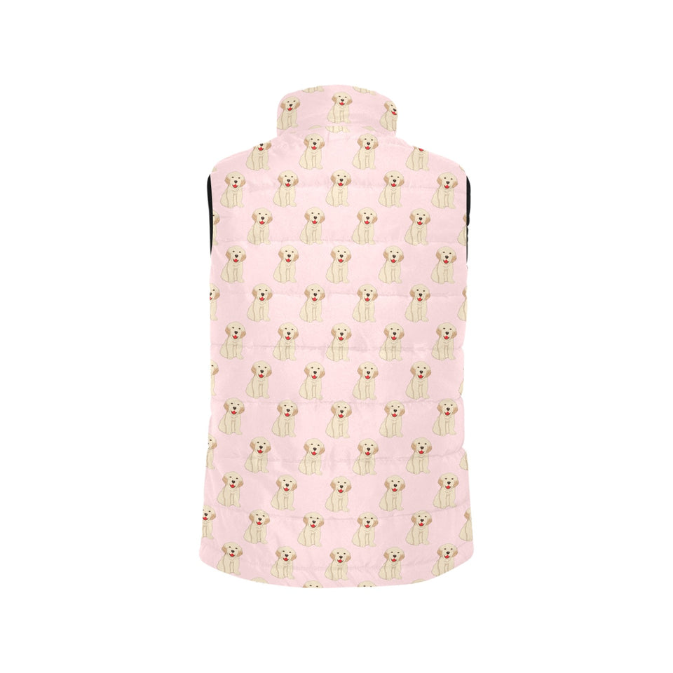 Golden Retriever Pattern Print Design 02 Women's Padded Vest