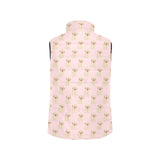 Golden Retriever Pattern Print Design 02 Women's Padded Vest