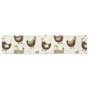 Cute rooster chicken cock Table Runner