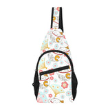 Maneki neko cat fan sakura All Over Print Chest Bag