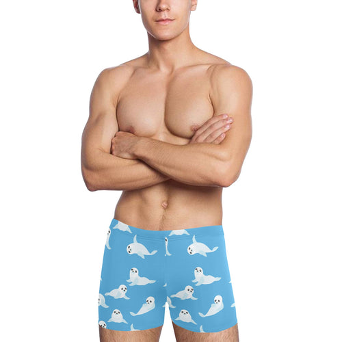 Cute sea lion seal pattern background Men's Swimming Trunks
